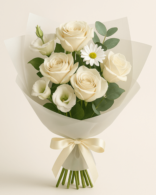 Бело-зелёный (M) — доставка цветов по Полевскому